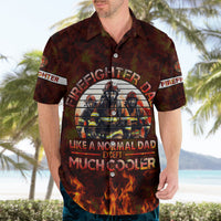 Father and Kids Firefighter Hawaiian Shirt Like A Normal Dad - Wonder Print Shop