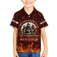 Father and Kids Firefighter Hawaiian Shirt Like A Normal Dad - Wonder Print Shop