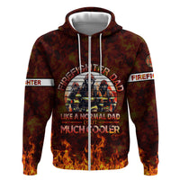 Father and Kids Firefighter Hoodie Like A Normal Dad - Wonder Print Shop
