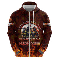 Father and Kids Firefighter Hoodie Like A Normal Dad - Wonder Print Shop