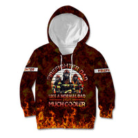 Father and Kids Firefighter Kid Hoodie Like A Normal Dad - Wonder Print Shop