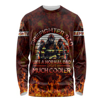 Father and Kids Firefighter Long Sleeve Shirt Like A Normal Dad - Wonder Print Shop