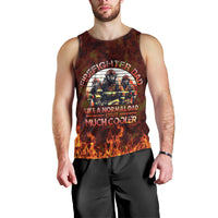 Father and Kids Firefighter Men Tank Top Like A Normal Dad - Wonder Print Shop