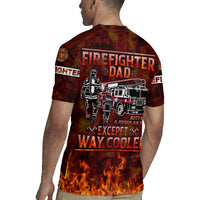 Father and Kids Firefighter Rugby Jersey Like A Normal Dad - Wonder Print Shop