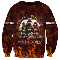 Father and Kids Firefighter Sweatshirt Like A Normal Dad - Wonder Print Shop
