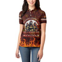 Father and Kids Firefighter Women Polo Shirt Like A Normal Dad - Wonder Print Shop