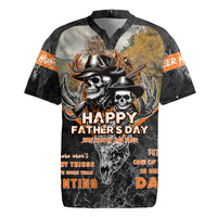 Father's Day Skull Deer Hunting Rugby Jersey Best Buckin Dad Ever - Wonder Print Shop