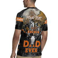 Father's Day Skull Deer Hunting Rugby Jersey Best Buckin Dad Ever - Wonder Print Shop