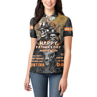 Father's Day Skull Deer Hunting Women Polo Shirt Best Buckin Dad Ever - Wonder Print Shop