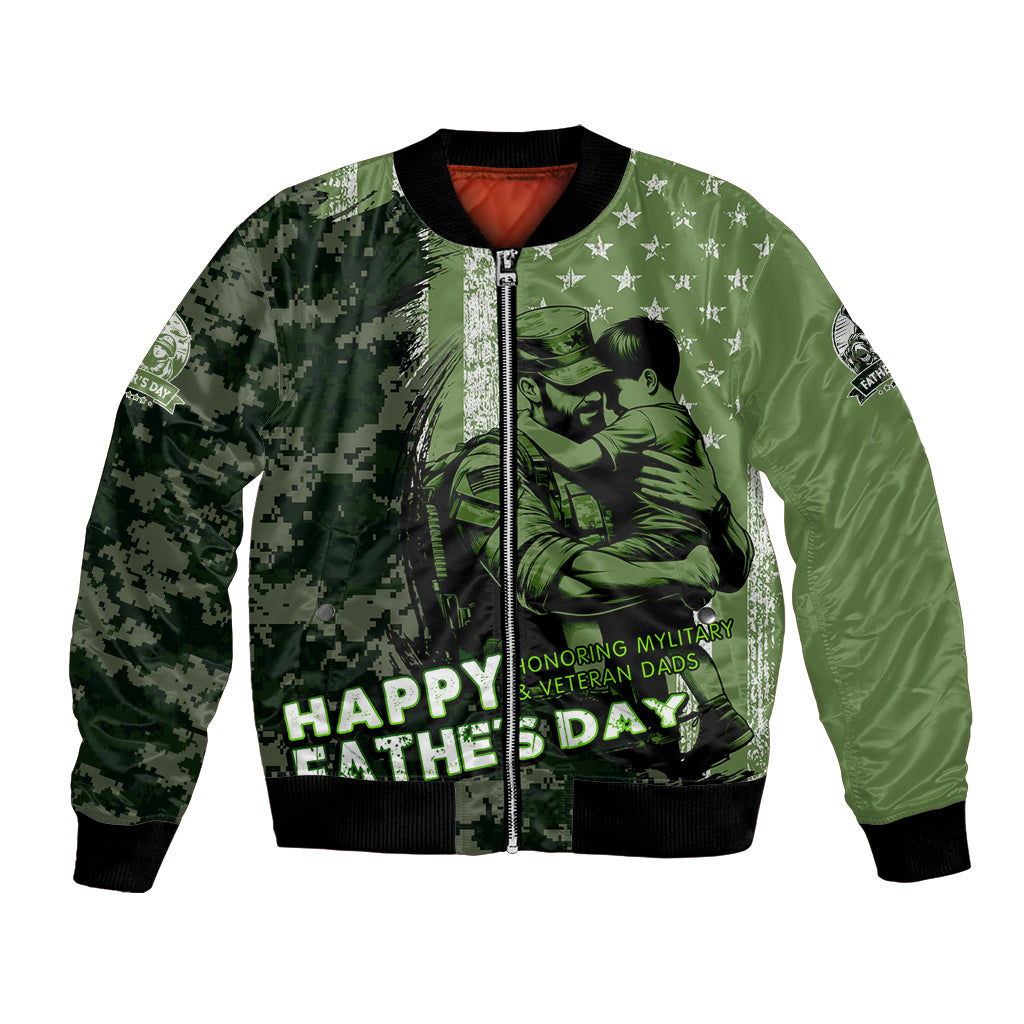 Veteran Father's Day My Hero Bomber Jacket Veteran Dad - Wonder Print Shop