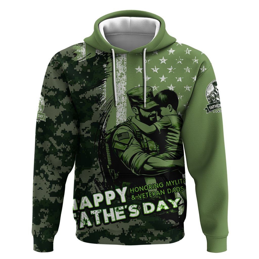 Veteran Father's Day My Hero Hoodie Veteran Dad - Wonder Print Shop
