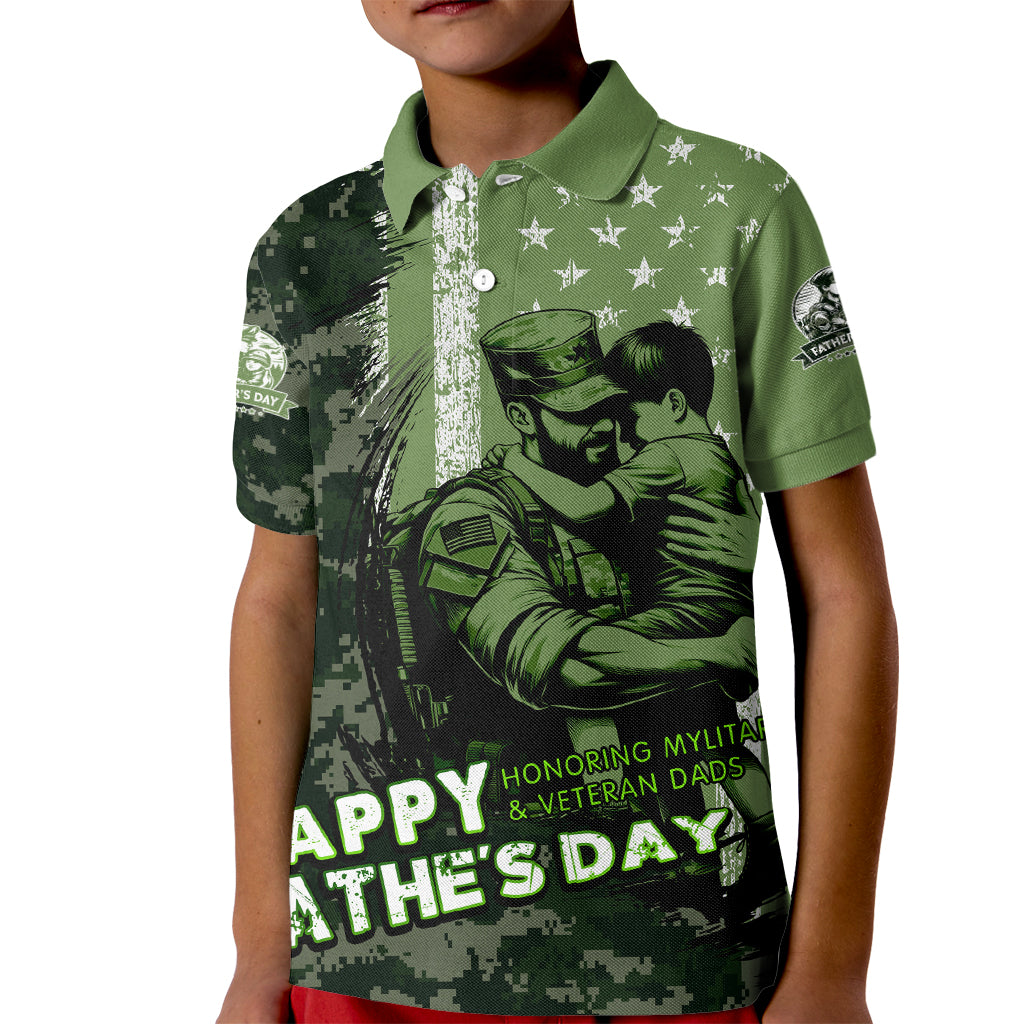 Veteran Father's Day My Hero Kid Polo Shirt Veteran Dad - Wonder Print Shop