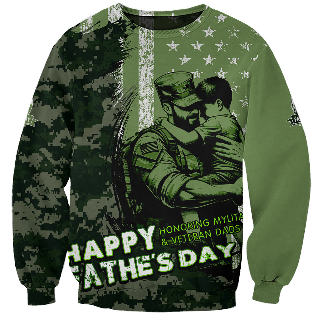 Veteran Father's Day My Hero Sweatshirt Veteran Dad - Wonder Print Shop