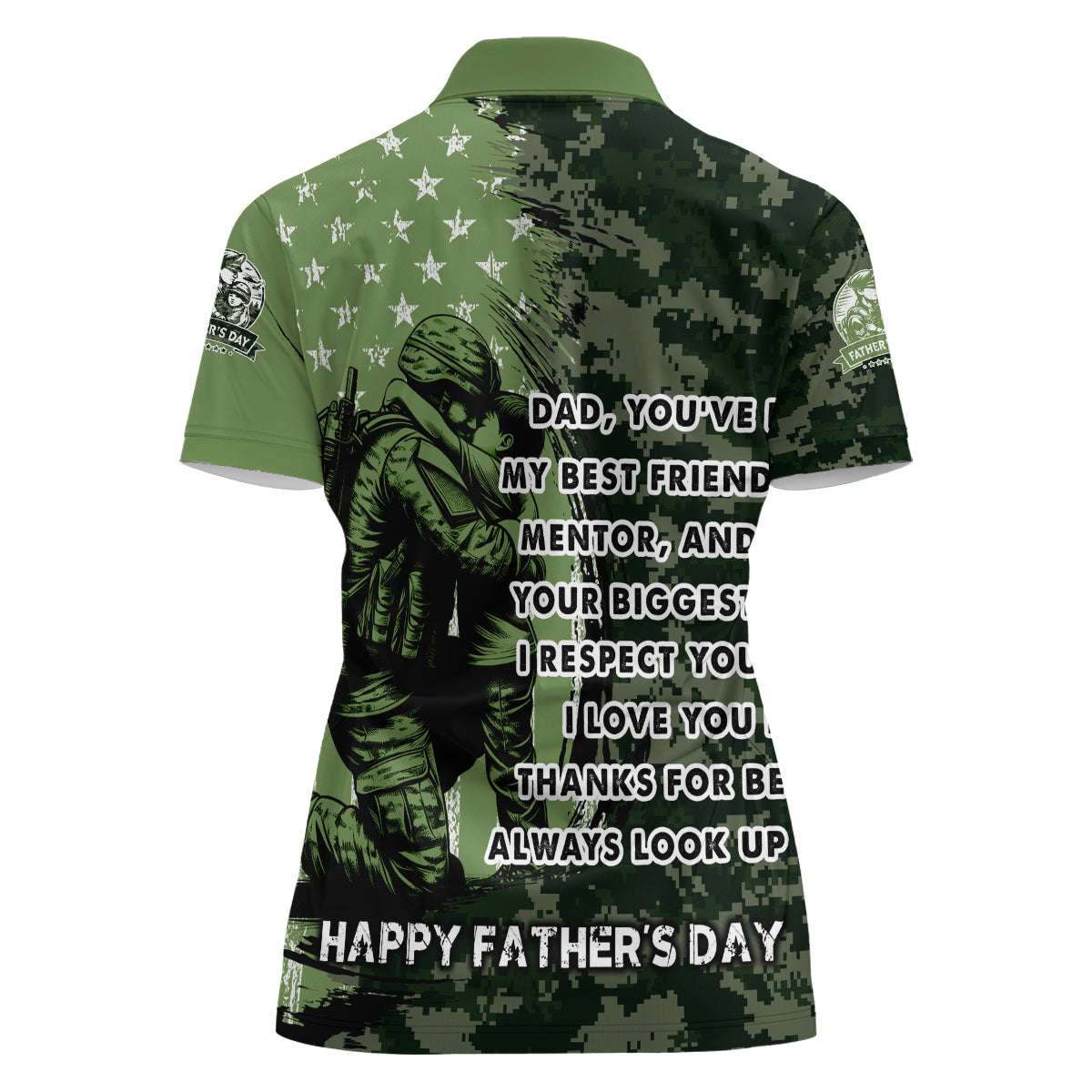 Veteran Father's Day My Hero Women Polo Shirt Veteran Dad - Wonder Print Shop