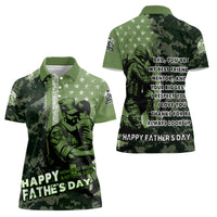 Veteran Father's Day My Hero Women Polo Shirt Veteran Dad - Wonder Print Shop