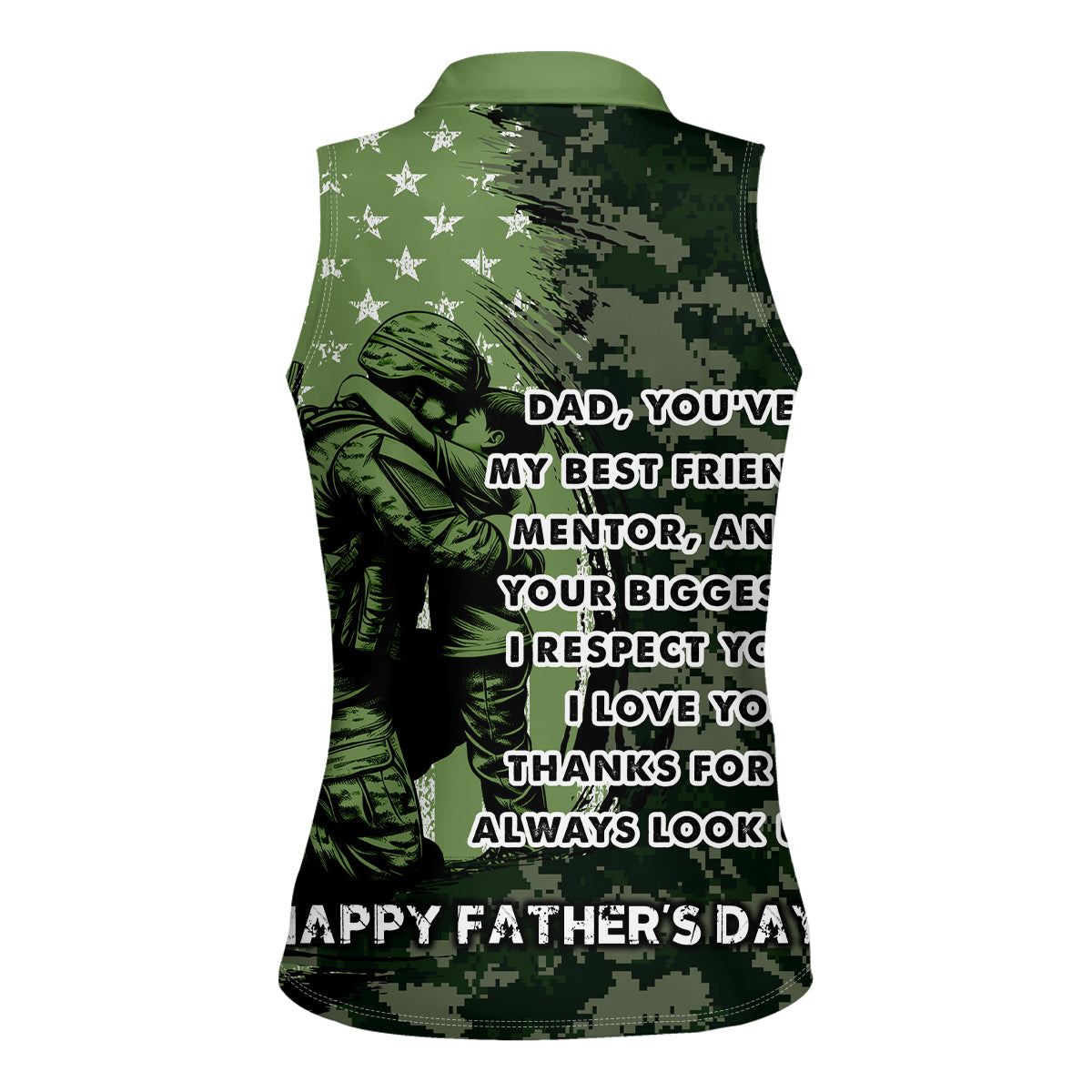 Veteran Father's Day My Hero Women Sleeveless Polo Shirt Veteran Dad - Wonder Print Shop