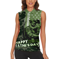 Veteran Father's Day My Hero Women Sleeveless Polo Shirt Veteran Dad - Wonder Print Shop