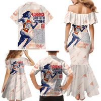 The Phenomenal Woman Flo-Jo Family Matching Mermaid Dress and Hawaiian Shirt 1988 - Wonder Print Shop