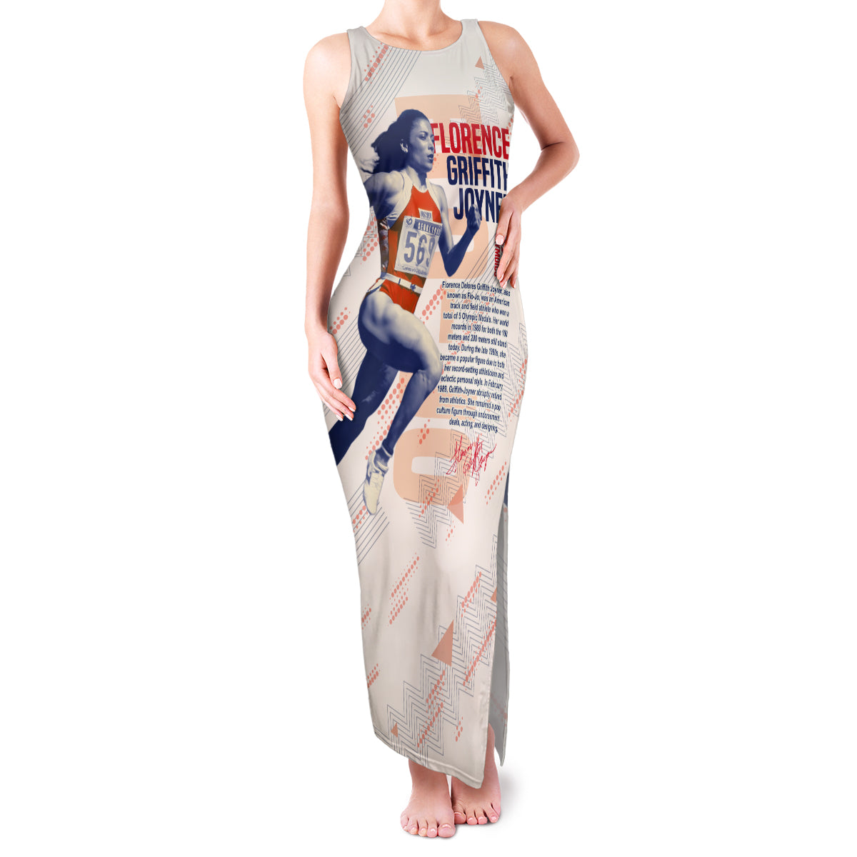 The Phenomenal Woman Flo-Jo Family Matching Tank Maxi Dress and Hawaiian Shirt 1988 - Wonder Print Shop