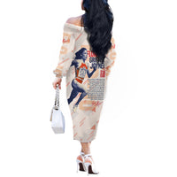 The Phenomenal Woman Flo-Jo Off The Shoulder Long Sleeve Dress 1988 - Wonder Print Shop