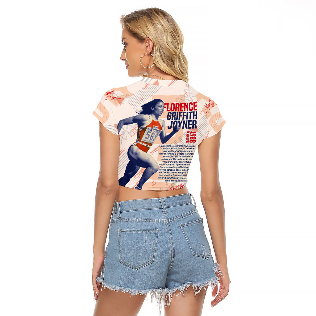 The Phenomenal Woman Flo-Jo Raglan Cropped T Shirt 1988 - Wonder Print Shop