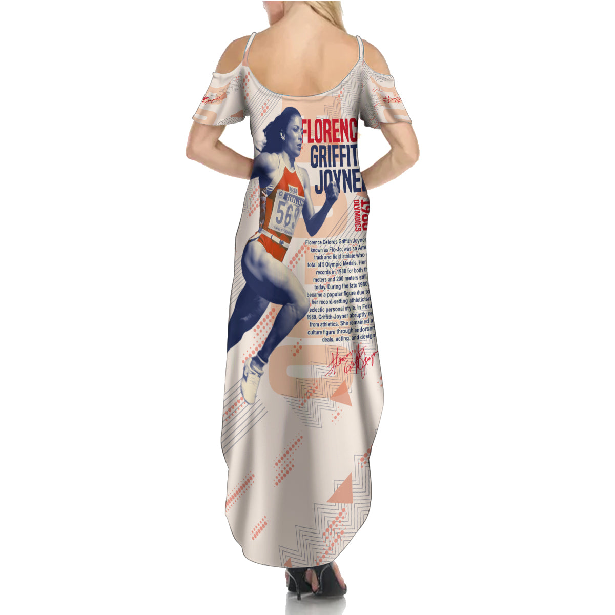The Phenomenal Woman Flo-Jo Summer Maxi Dress 1988 - Wonder Print Shop