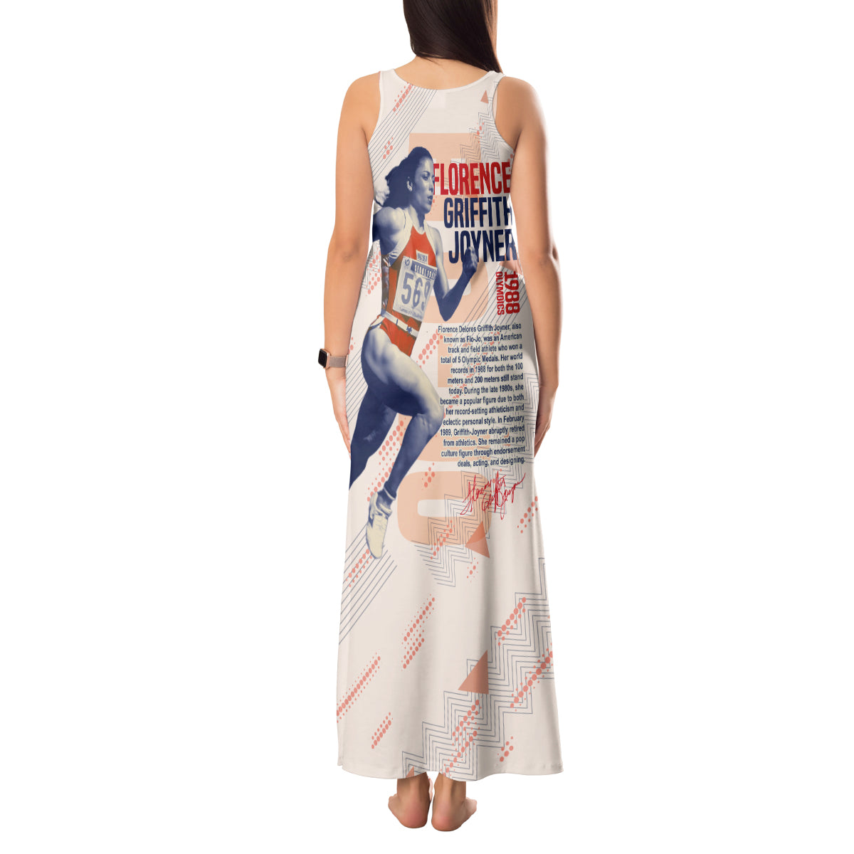The Phenomenal Woman Flo-Jo Tank Maxi Dress 1988 - Wonder Print Shop