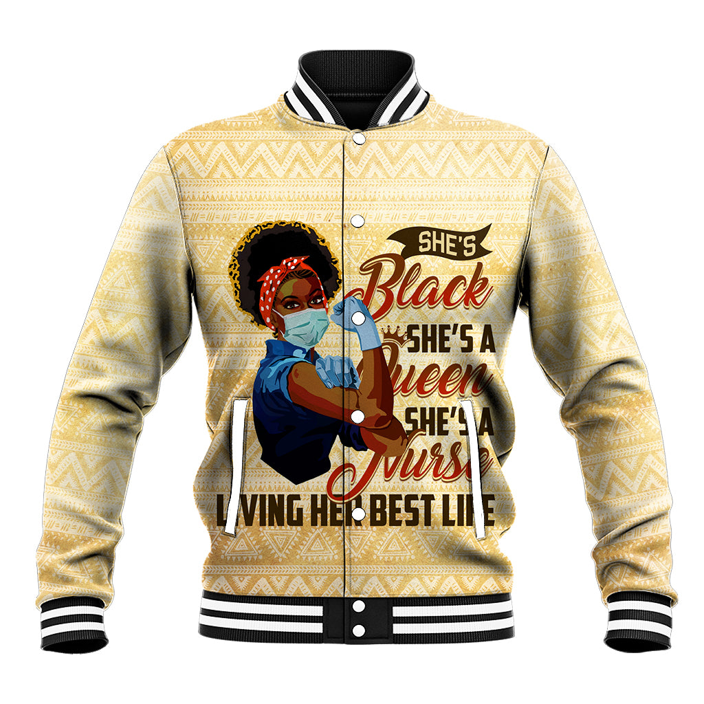 Afro Nurses Baseball Jacket Black Queen African - Wonder Print Shop