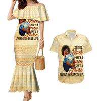 Afro Nurses Couples Matching Mermaid Dress and Hawaiian Shirt Black Queen African - Wonder Print Shop