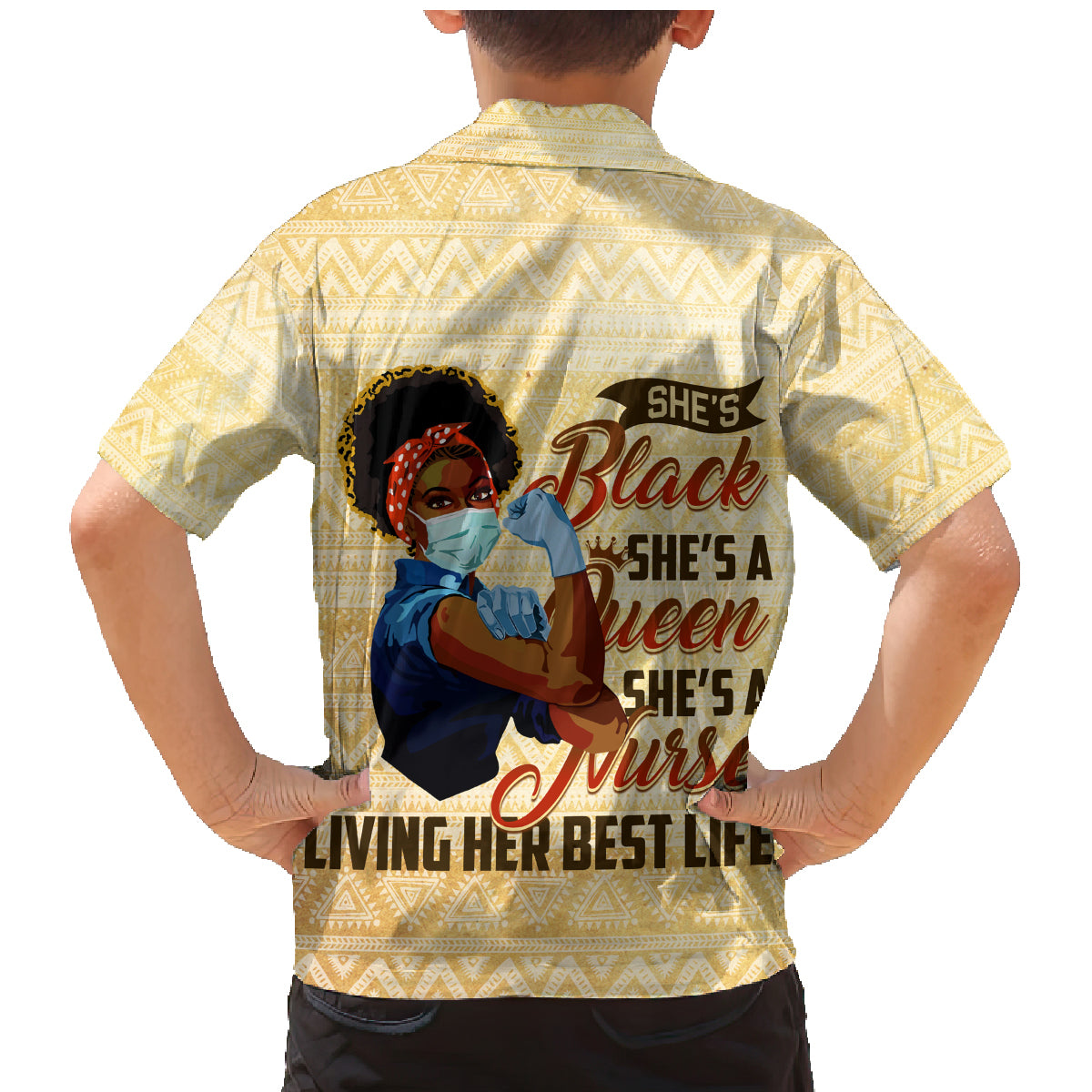 Afro Nurses Family Matching Mermaid Dress and Hawaiian Shirt Black Queen African - Wonder Print Shop