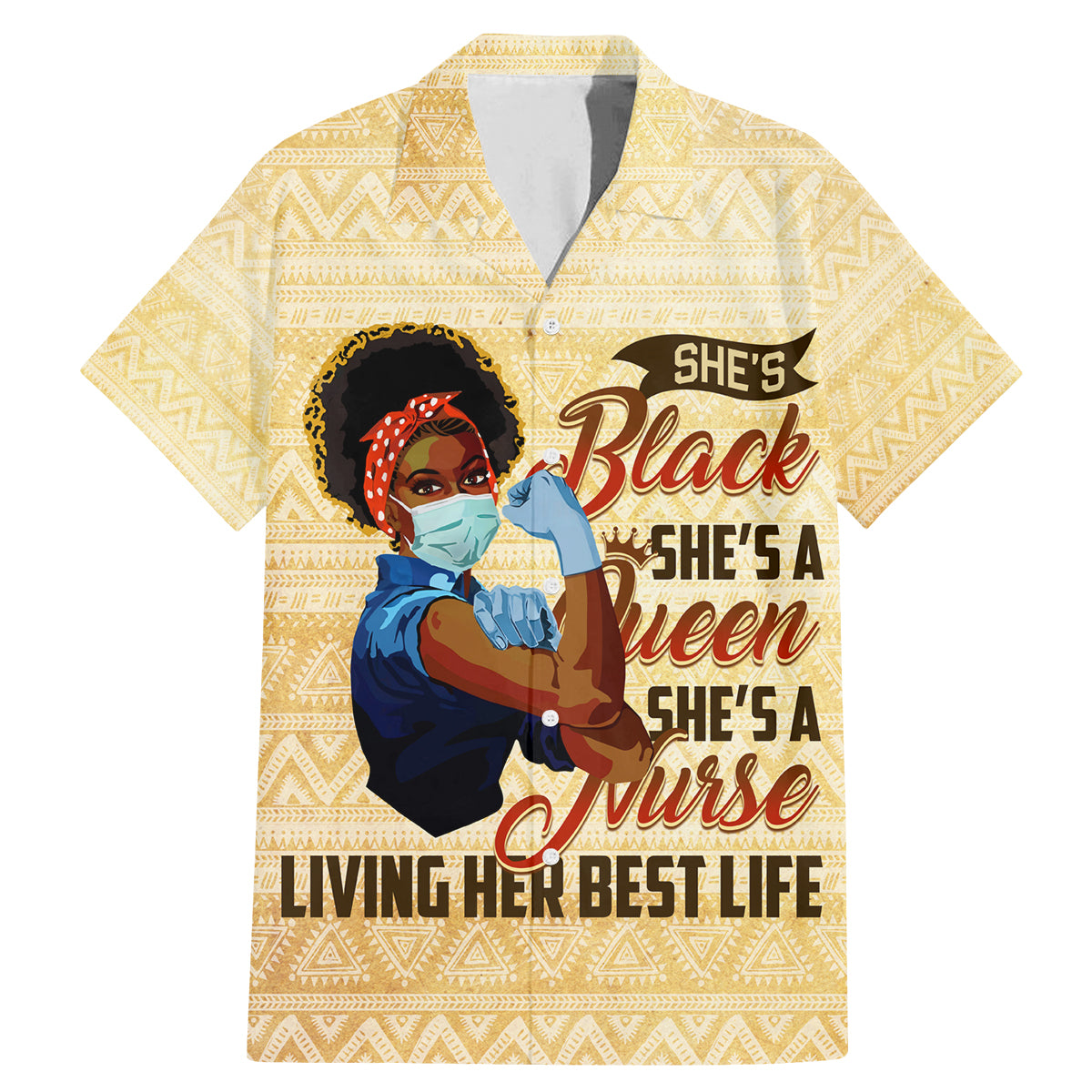 Afro Nurses Family Matching Mermaid Dress and Hawaiian Shirt Black Queen African - Wonder Print Shop