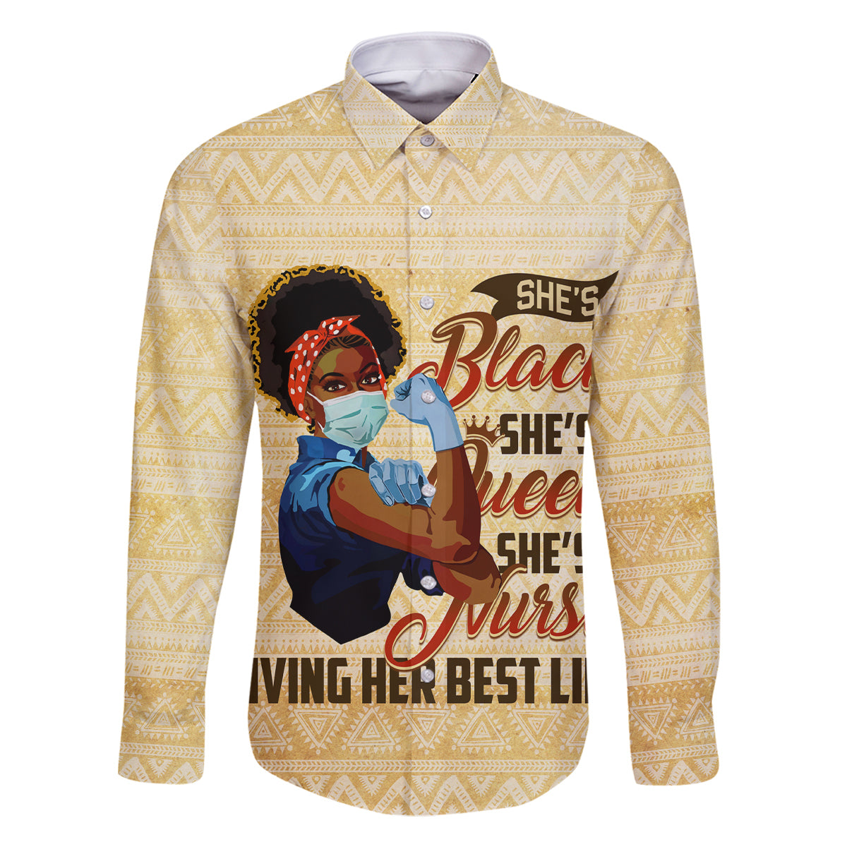 Afro Nurses Family Matching Off Shoulder Short Dress and Hawaiian Shirt Black Queen African - Wonder Print Shop