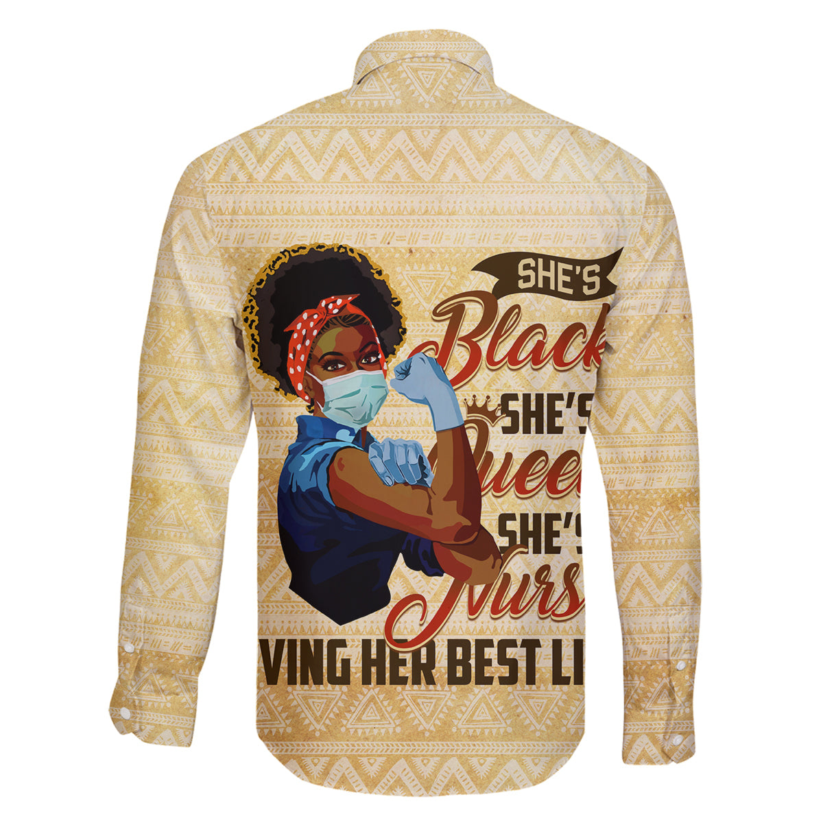 Afro Nurses Family Matching Off Shoulder Short Dress and Hawaiian Shirt Black Queen African - Wonder Print Shop