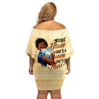 Afro Nurses Family Matching Off Shoulder Short Dress and Hawaiian Shirt Black Queen African - Wonder Print Shop