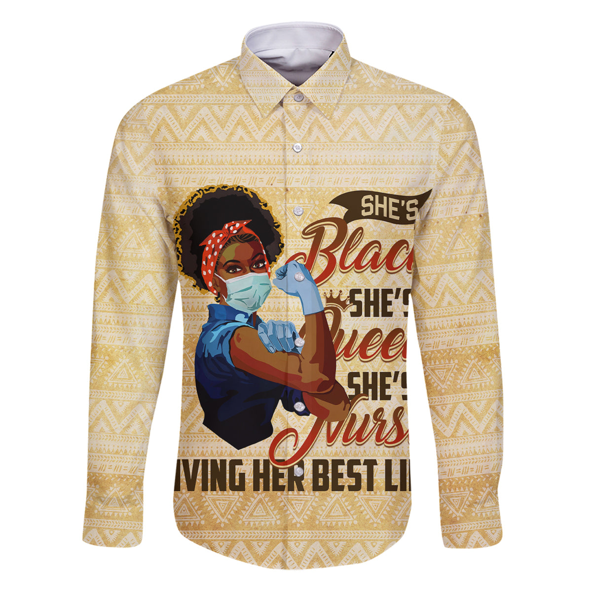 Afro Nurses Family Matching Puletasi and Hawaiian Shirt Black Queen African - Wonder Print Shop