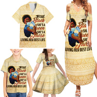 Afro Nurses Family Matching Summer Maxi Dress and Hawaiian Shirt Black Queen African - Wonder Print Shop