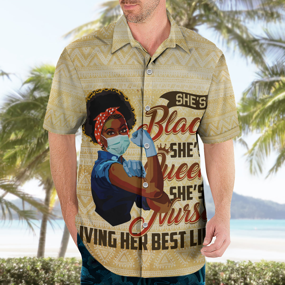 Afro Nurses Hawaiian Shirt Black Queen African - Wonder Print Shop