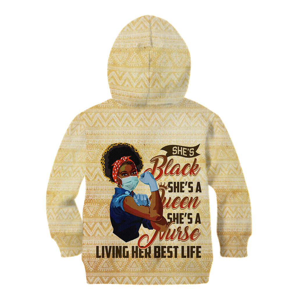 Afro Nurses Kid Hoodie Black Queen African - Wonder Print Shop
