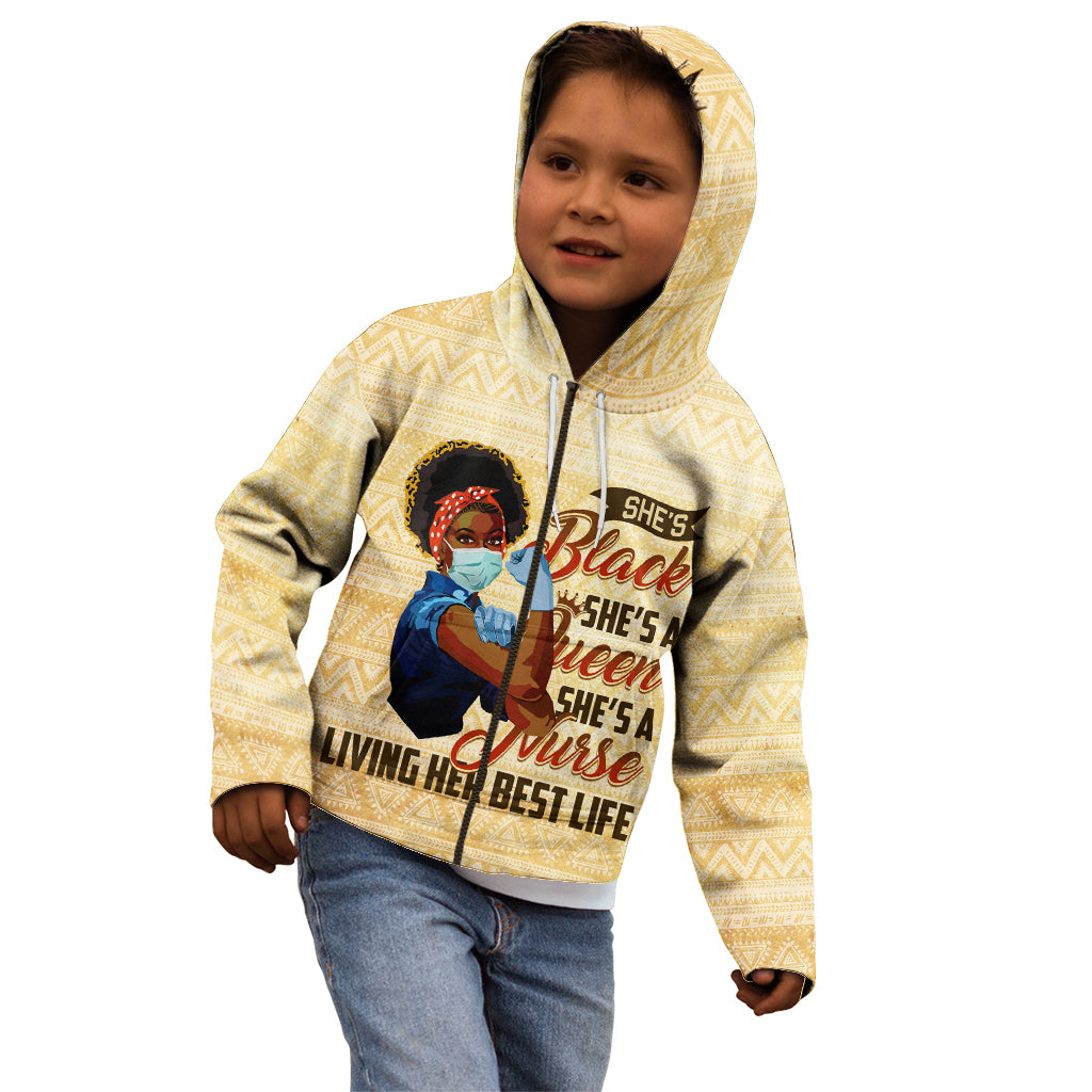 Afro Nurses Kid Hoodie Black Queen African - Wonder Print Shop