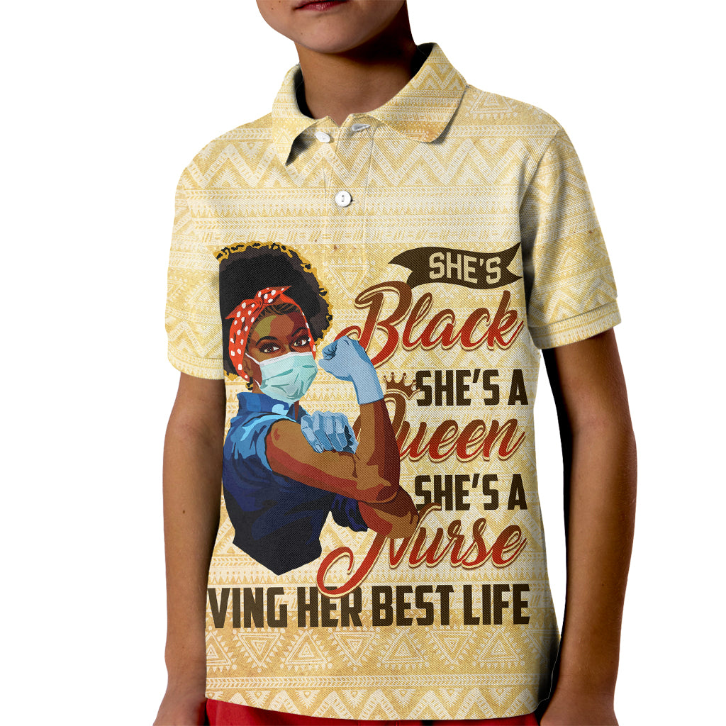 Afro Nurses Kid Polo Shirt Black Queen African - Wonder Print Shop