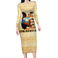 Afro Nurses Long Sleeve Bodycon Dress Black Queen African - Wonder Print Shop
