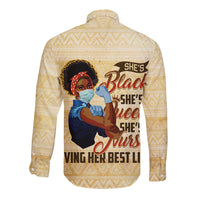 Afro Nurses Long Sleeve Button Shirt Black Queen African - Wonder Print Shop