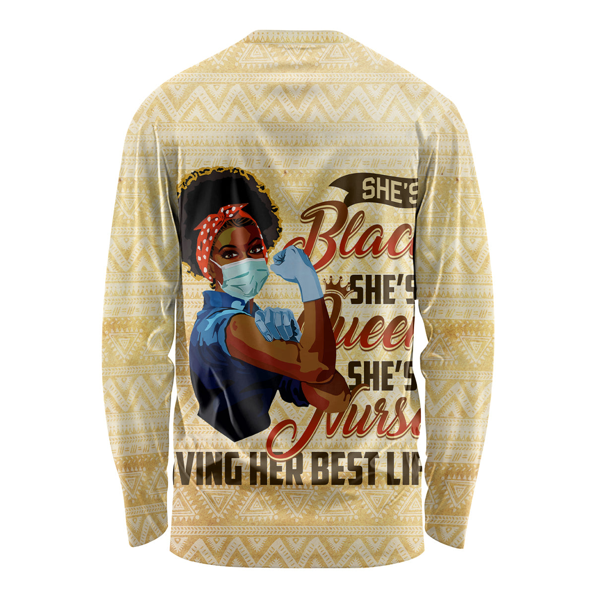 Afro Nurses Long Sleeve Shirt Black Queen African - Wonder Print Shop