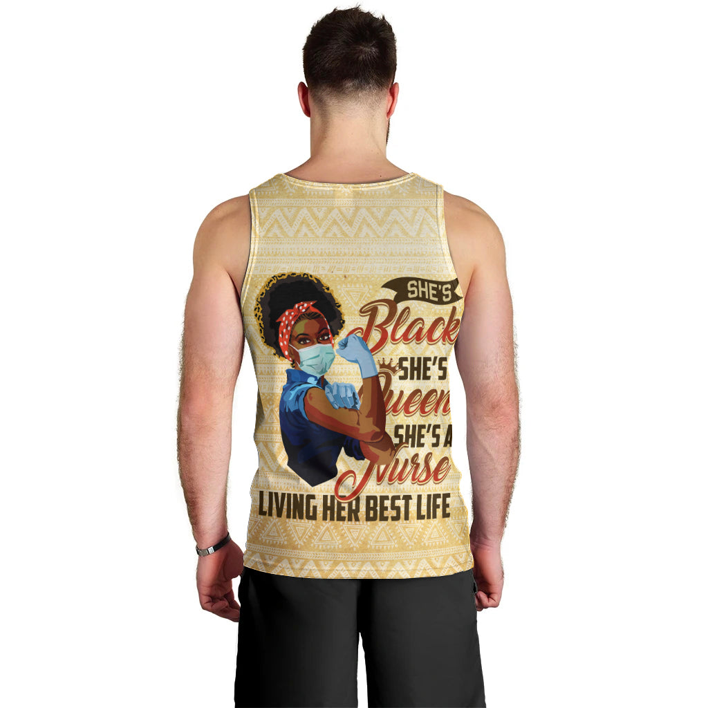 Afro Nurses Men Tank Top Black Queen African - Wonder Print Shop