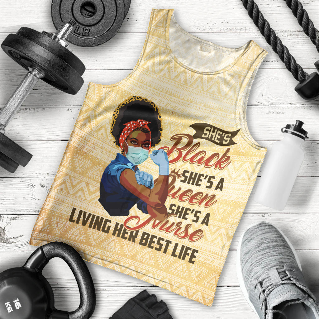 Afro Nurses Men Tank Top Black Queen African - Wonder Print Shop