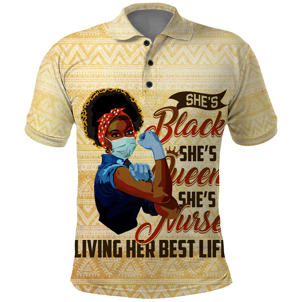 Afro Nurses Polo Shirt Black Queen African - Wonder Print Shop