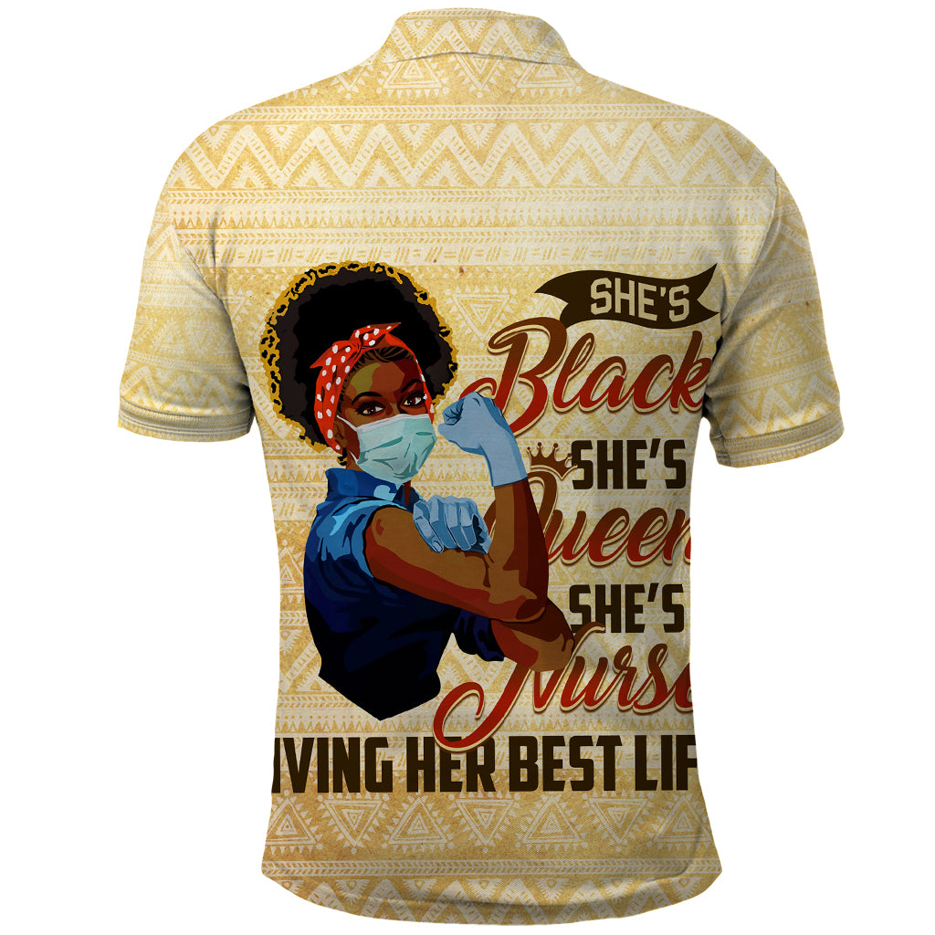 Afro Nurses Polo Shirt Black Queen African - Wonder Print Shop