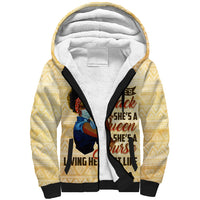 Afro Nurses Sherpa Hoodie Black Queen African - Wonder Print Shop