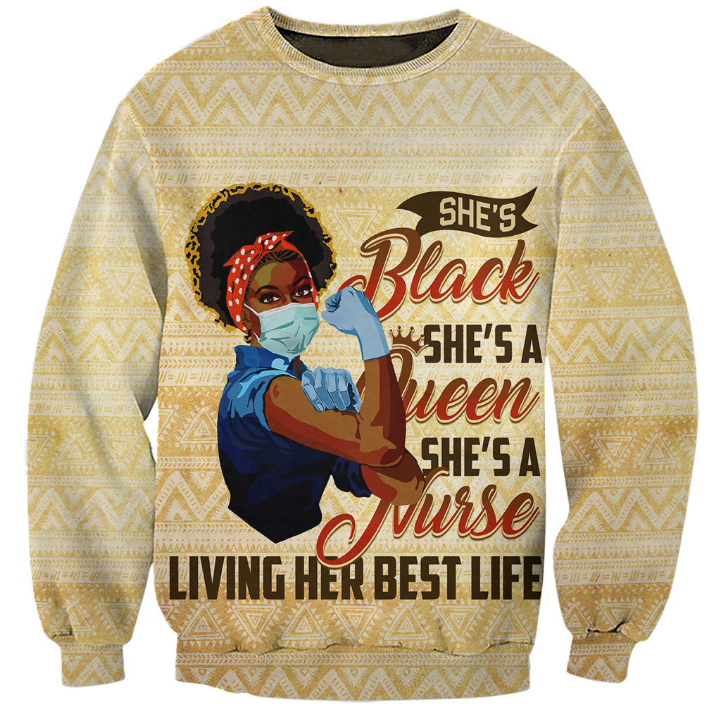 Afro Nurses Sweatshirt Black Queen African - Wonder Print Shop