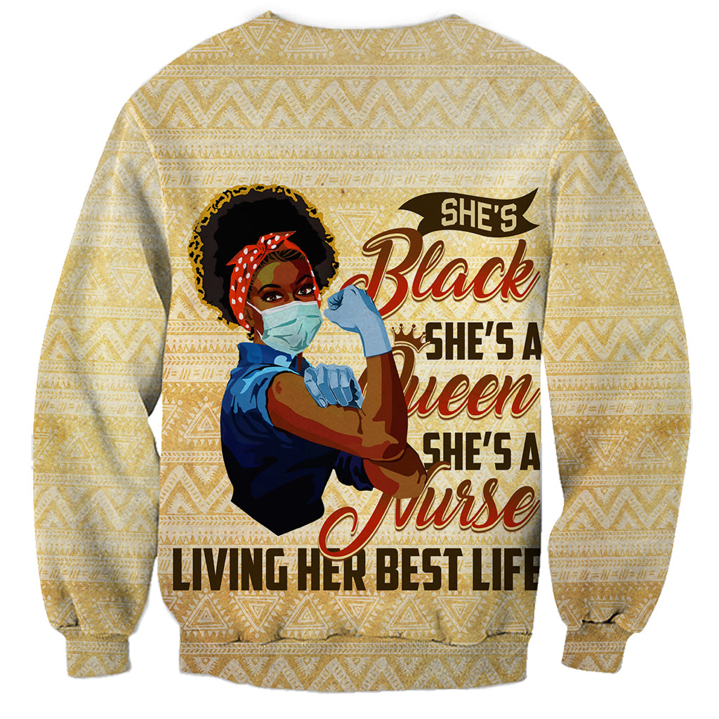 Afro Nurses Sweatshirt Black Queen African - Wonder Print Shop